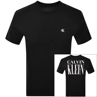 Calvin Klein Jeans Serif Font T Shirt Black