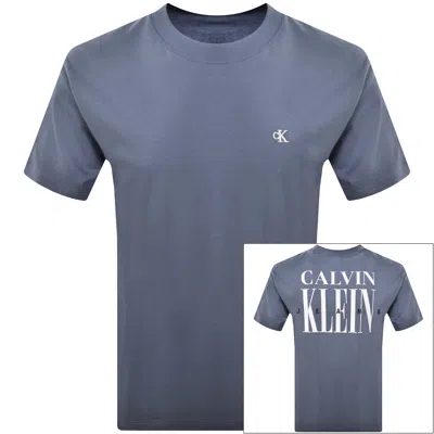 Calvin Klein Jeans Serif Font T Shirt Grey In Gray