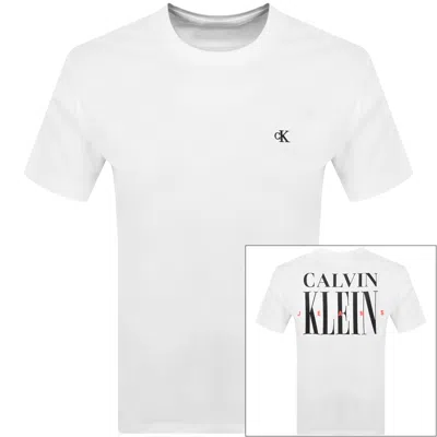 Calvin Klein Jeans Serif Font T Shirt White