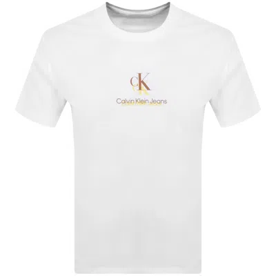 Calvin Klein Jeans Shadow Logo T Shirt White