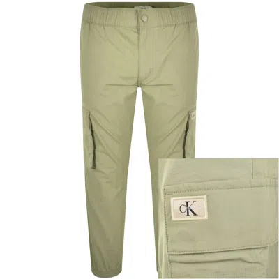 Calvin Klein Jeans Skinny Cargo Trousers Green