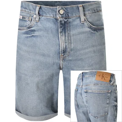 Calvin Klein Jeans Slim Fit Denim Shorts Blue