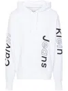 Calvin Klein Logo-embroidered Cotton Hoodie In White