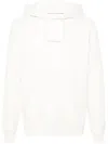 Calvin Klein Elegant White Hooded Sweatshirt With Logo Print In White
