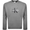 Calvin Klein Jeans Terry Sweatshirt Grey Heather In Gray