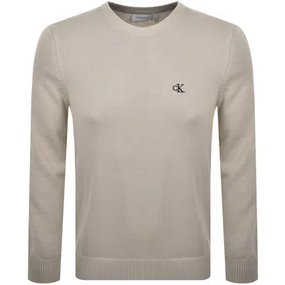 Calvin Klein Jeans Texture Jumper Beige