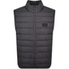 Calvin Klein Logo-patch Padded Gilet In Grey