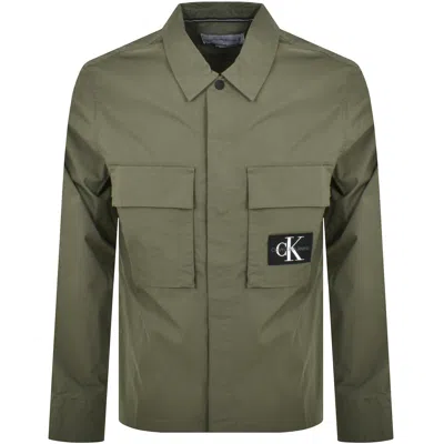 Calvin Klein Jeans Utility Overshirt Jacket Green
