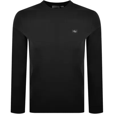 Calvin Klein Jeans Waffle T Shirt Black