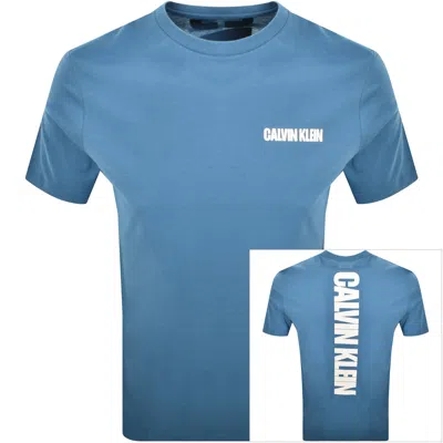Calvin Klein Jeans Word Stretch T Shirt Blue