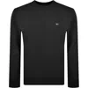 Calvin Klein Jeans Woven Label Sweatshirt Black In Black