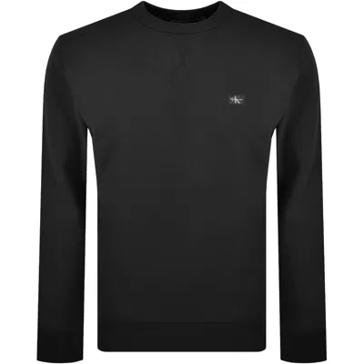 Calvin Klein Jeans Woven Label Sweatshirt Black