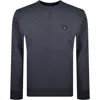 Calvin Klein Jeans Woven Label Sweatshirt Navy In Navy