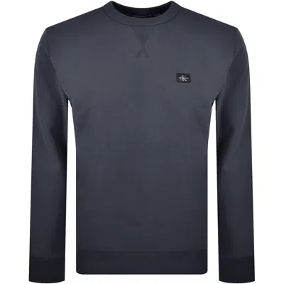 Calvin Klein Jeans Woven Label Sweatshirt Navy