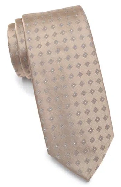 Calvin Klein Jerry Neat Tie In Taupe