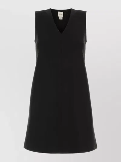 Calvin Klein Sl Interlock V Neck Mini Dress In Brown