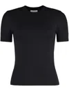 Calvin Klein Rib Short-sleeved T-shirt In Black