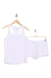 Calvin Klein Jersey Tank & Shorts Pajama 2-piece Set In Laq Seersucker