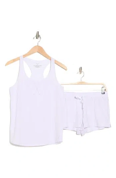 Calvin Klein Jersey Tank & Shorts Pajama 2-piece Set In White