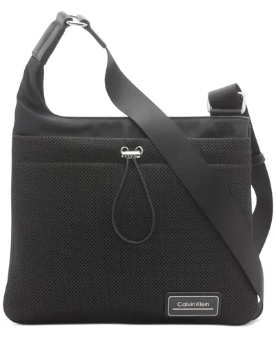 CALVIN KLEIN JESSIE MESH POCKET NYLON CROSSBODY