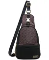 Calvin Klein Jessie Nylon Front Buckle Sling With Mesh Pocket In Brown Khk