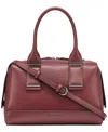 Calvin Klein Jett Convertible Top Handle Satchel In Burgundy