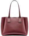 Calvin Klein Jett Large Tote Bag In Burgundy