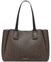 Calvin Klein Jett Signature Tote Bag In Brown