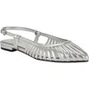 Calvin Klein Jillie Pointed Toe Flat In Silver