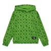 Calvin Klein Junior Monogram Sweatshirt With Hood In Verde