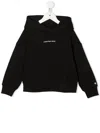 Calvin Klein Junior Sweatshirt With Logo Print In Nero