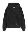 Calvin Klein Junior Sweatshirt With Tone-on-tone Logo In Nero