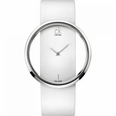 Pre-owned Calvin Klein K9423101 White Dial Glam Women's Watch