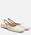 Calvin Klein Kate Leather Slingback Flats In Black