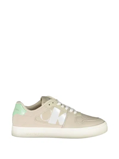 Calvin Klein Kaylee Logo-print Sneakers In Neutral
