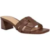 Calvin Klein Kcalise Womens Checkered Leather Mules In Multi