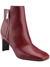 CALVIN KLEIN KCCOLI2 WOMENS SQUARE TOE FAUX LEATHER ANKLE BOOTS