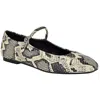 Calvin Klein Emery Womens Snake Print Faux Leather Mary Janes In Multi