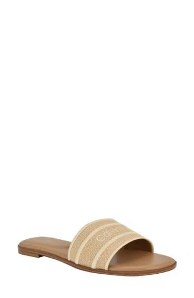 Calvin Klein Kendell Slide Sandal In Metallic