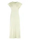Calvin Klein Keyhole-back Satin Midi Dress