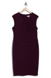 Calvin Klein Keyhole Sheath Dress In Purple