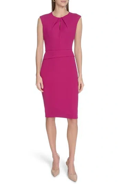 Calvin Klein Keyhole Sheath Dress In Pink