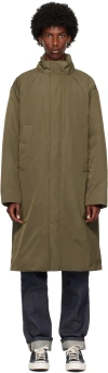 Calvin Klein Khaki Stand Collar Down Coat In Tarmac
