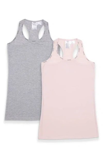 Calvin Klein Kids' 2-pack Assorted Racerback Nightgowns In Multi