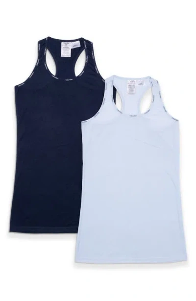 Calvin Klein Kids' 2-pack Assorted Racerback Nightgowns In Multi