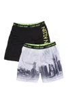 Calvin Klein Kids' Logo Branded Shorts In City/blk