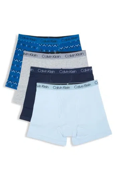 Calvin Klein Kids' 4-pack Boxer Briefs In Multi