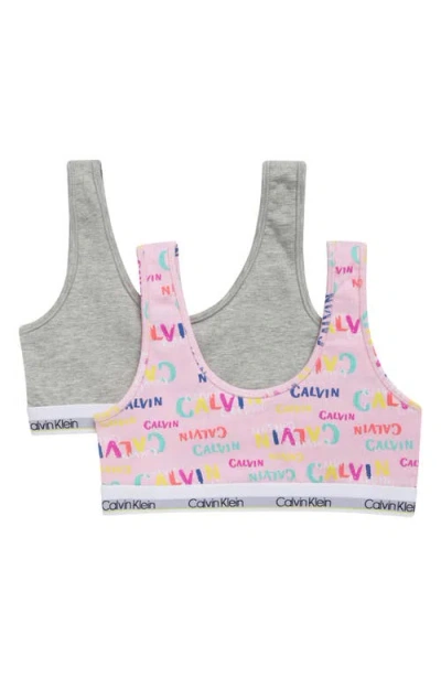 Calvin Klein Kids' Assorted 2-pack Bralettes In Gold