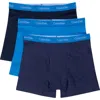 Calvin Klein Kids' Assorted 3-pack Stretch Cotton Boxer Briefs In Multi