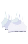 Calvin Klein Kids' Assorted 3-pack Stretch Cotton Bralettes In Ck Multi Mono